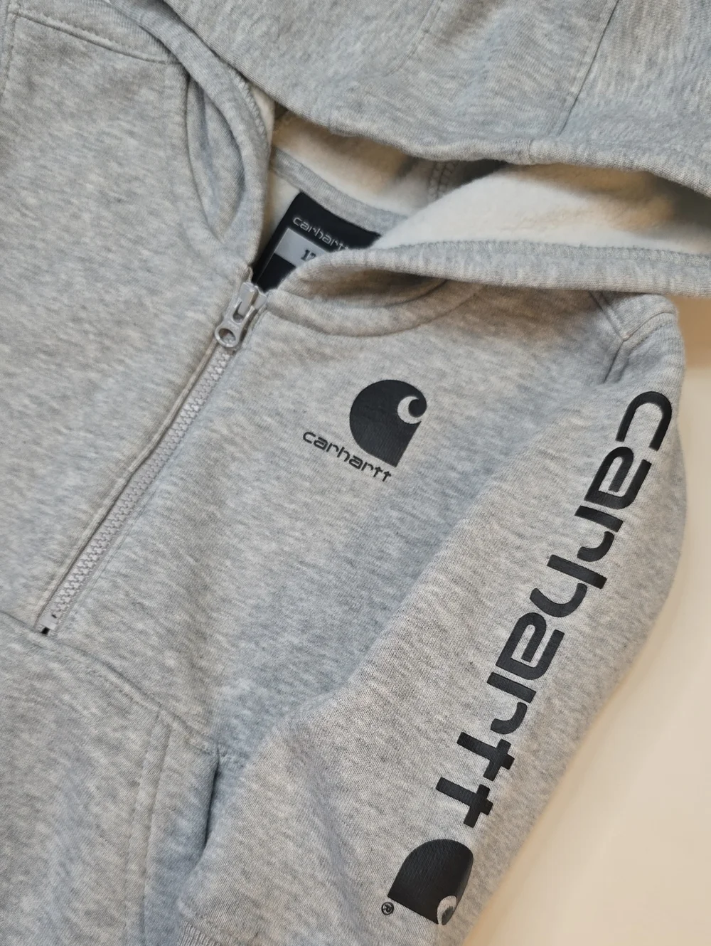 Carhartt Light Gray Half-Zip Hoodie